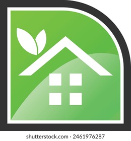Inicio con el diseño del logotipo de Leaf para el negocio inmobiliario