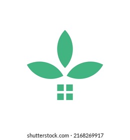 home leaf logo design vector sign