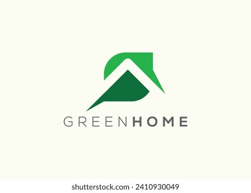 Home leaf logo design vector template. Nature home Leaf vector logo