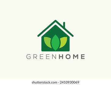 Home leaf logo design vector template. Nature home Leaf vector logo