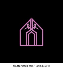 HOME WITH LEAF LOGO INSPIRATION