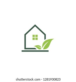 home leaf logo template
