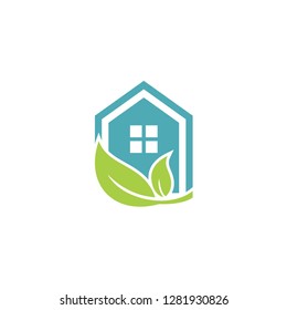 home leaf logo template