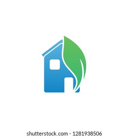 home leaf logo template