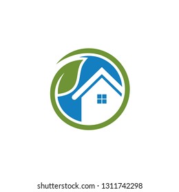home leaf logo template