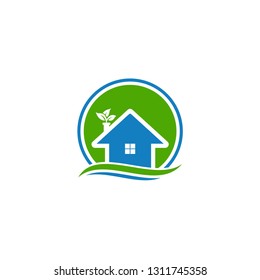 home leaf logo template