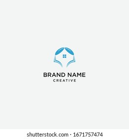 Home Leaf logo template design in Vector illustration 