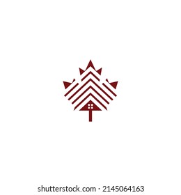 home leaf logo vector design-eps template