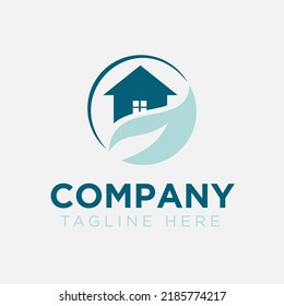 HOME AND LEAF MODERN LOGO