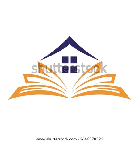 Home Learning logo designs concept vector. Home Education logo template, Real estate symbol