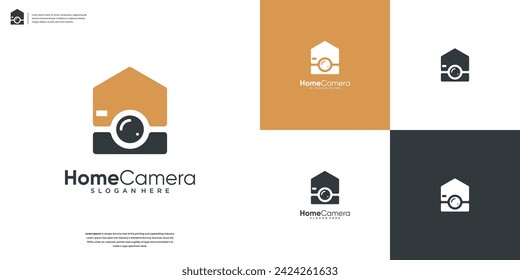 Home and Lens Camera combination logo inspiration