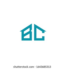 home letter BC logo icon vector