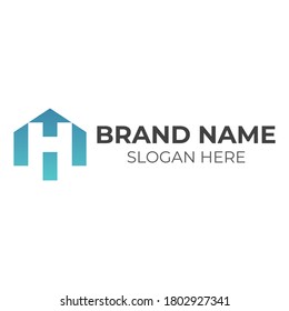 Home letter h logo vector image