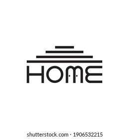 HOME letter logo design vector