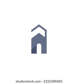 Home Letter A Logo. Initial A Combination Home Design. Home Logo Simple