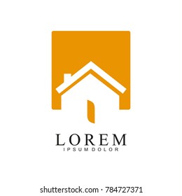 Home with I letter logo template