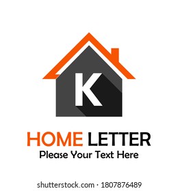 Home letter logo template illustration. Suitable for real estate, apartement, consultant, architecture, corporate, residential, web, network, media, multimedia, games, etc. there are home and font k