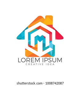 Home Letter M Logo Design.