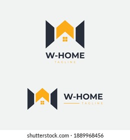Home with letter W Logo vector for your company.