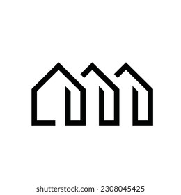 diseño de logotipo de letras del hogar Vector sencillo