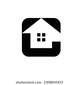 home letters logo design simple Vector
