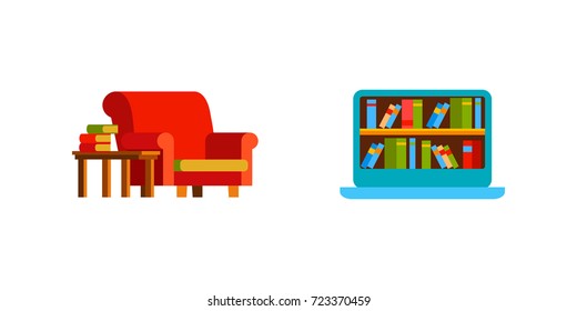 Home library icon set