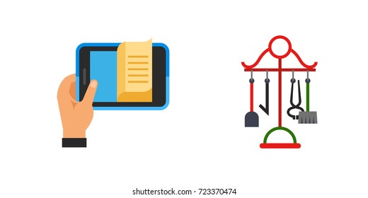 Home library icon set