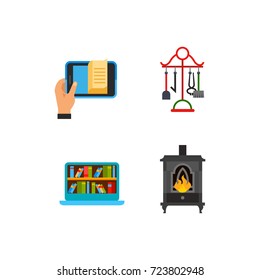 Home library icon set