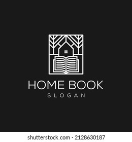 Home library Template logo for the library or bookstore, online bookstore.