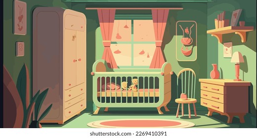 Home Lifestyle Interior Background Design Simple Flat Living House Illustration