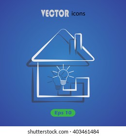 Home light bulb icon