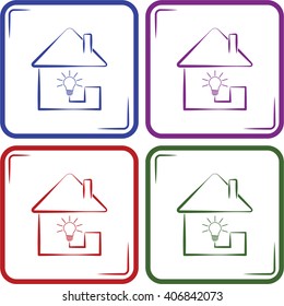 Home light bulb icon