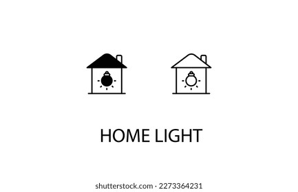 Home light double icon design stock illustration
