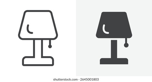 Icono de luz de inicio Contorno de signo de Vector
