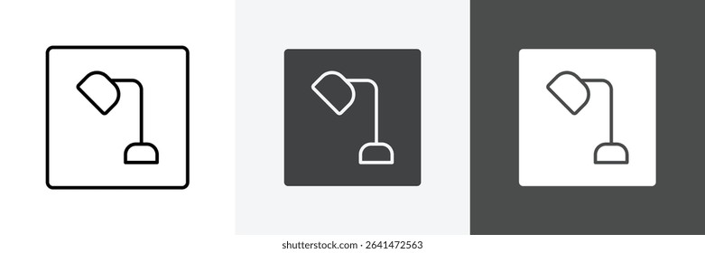 Home light icon set vector art