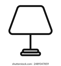 Home light icon Vector symbol or sign set collection in black and white outline