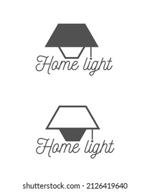 Home light. Interior logo design.symbol of lamp vector template. Vector symbol
