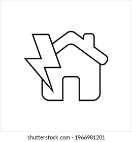 Home lightning vector icon symbol design