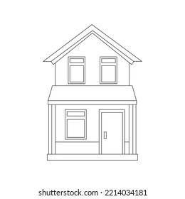 Home line art vector icon.
