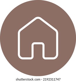 Imagen vectorial de icono de círculo de línea de inicio. También se puede usar para aplicaciones web, aplicaciones móviles y medios impresos.