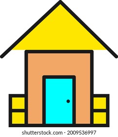 Home Line Filled Vector Icon Design 
