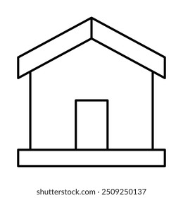 Home Line Icon. Contact Icon Editable Stroke Vector Illustration