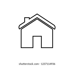 Home Line Icon. Editable Stroke.
