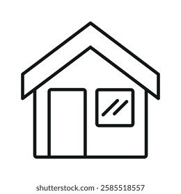 Home line icon editable stroke house vector sign for real estate marketing home improvement projects digital interfaces websites apps print materials