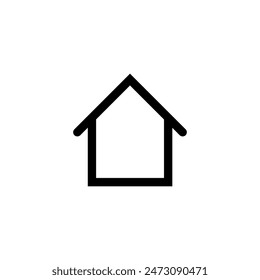 Home line icon flat design. Vector illustration.