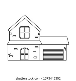 	
Home line icon Front view House symbol