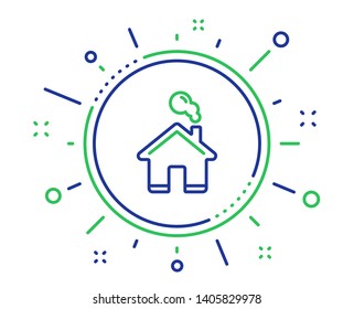 Home line icon. House sign. Building or Homepage symbol. Quality design elements. Technology home button. Editable stroke. Vector