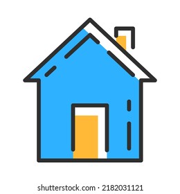 Home line icon. House symbol. Vector illustration