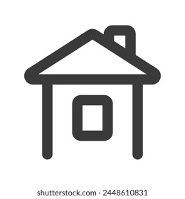 Home line icon isolated on white background.Vector illustration