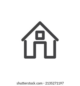 Icono de línea principal. signo de estilo lineal para concepto móvil y diseño web. Icono de vector de contorno de la casa. Símbolo, ilustración del logotipo. Gráficos vectoriales